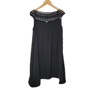 SOMA Black Sleeveless Flow Shirt Dress